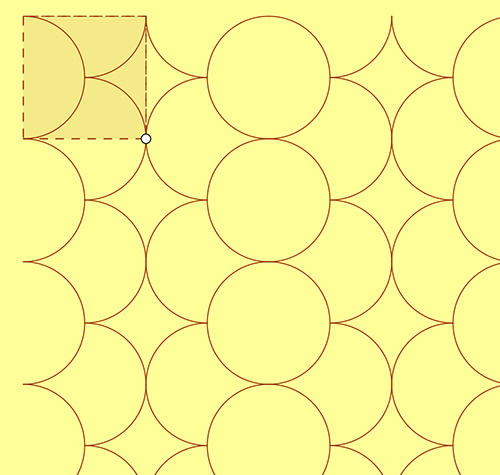 Mosaico formado mediante reflexiones del motivo base n 12