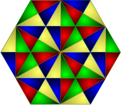 Ejemplo de mosaico del grupo de simetría p3