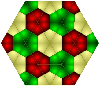 Ejemplo de mosaico del grupo de simetría p31m