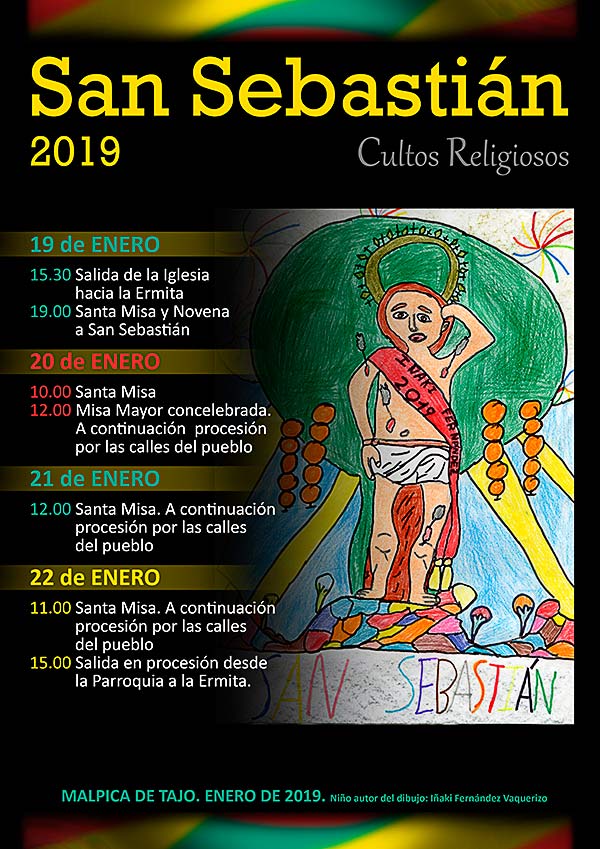 Programa fiestas de San Sebastián 2018 en Malpica de Tajo