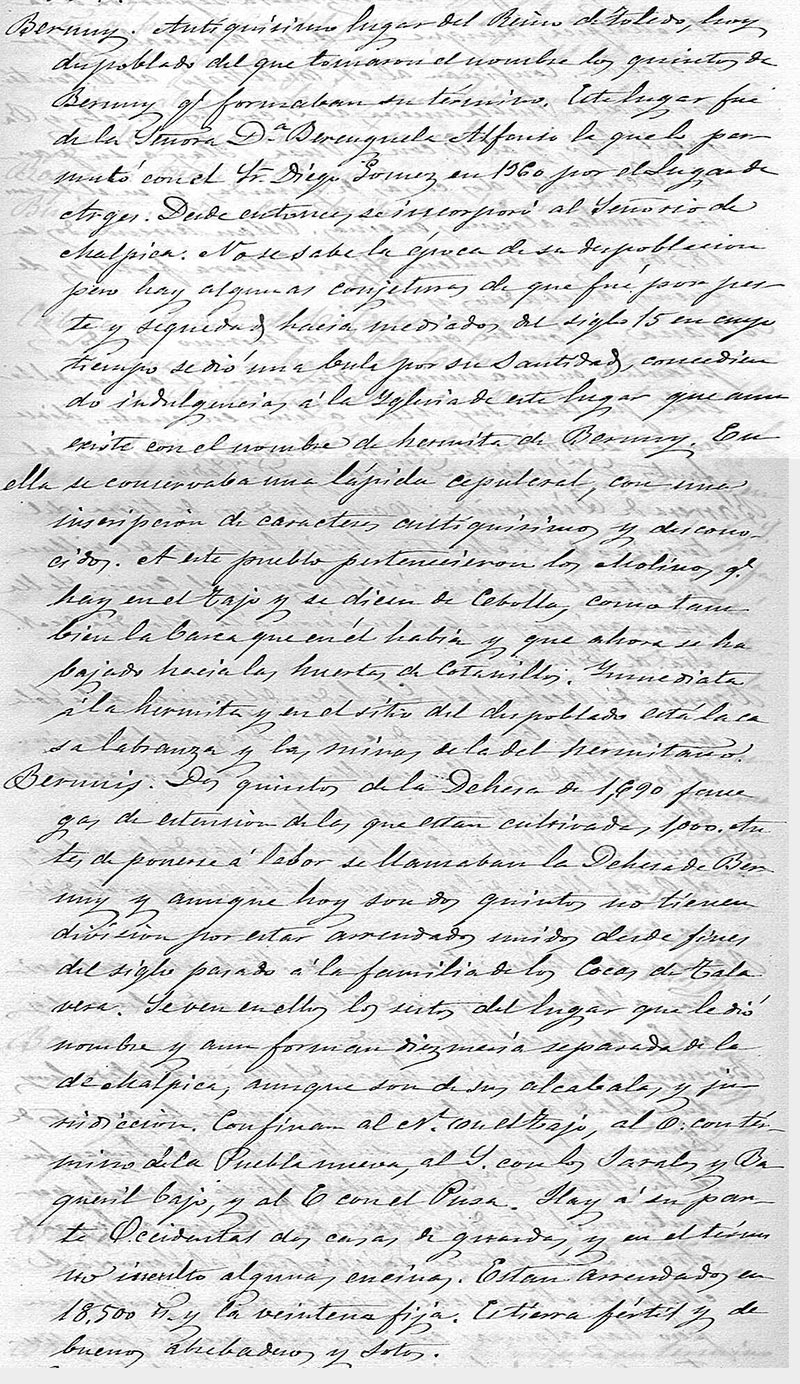 Resumen sobre Bernuy en 1825 segn D. Fermn Caballero