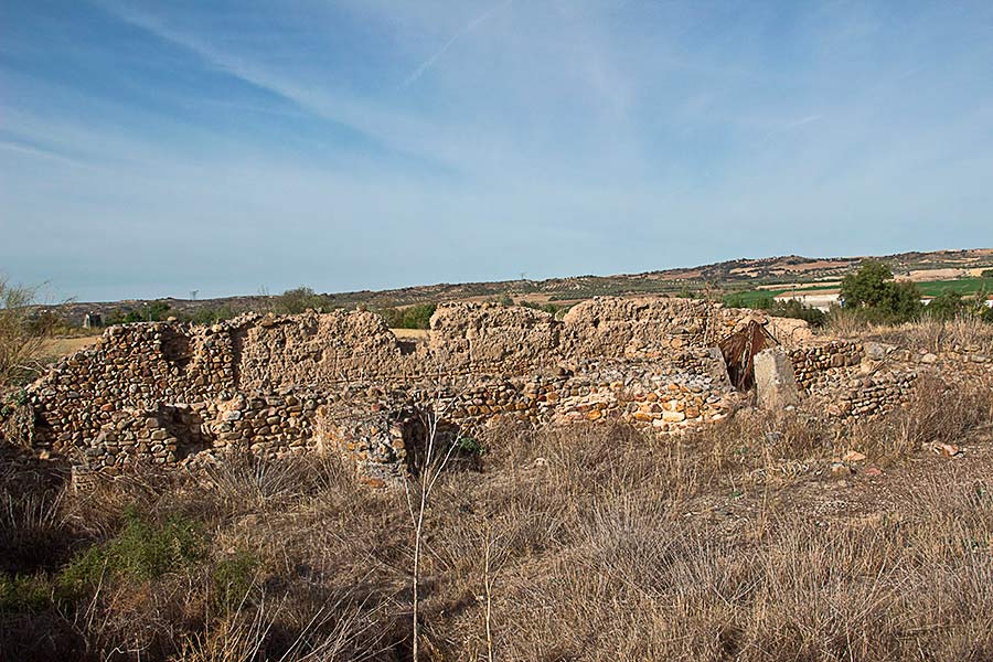 Patio y exedra norte en las termas de la villa romana de Las Tamujas en Malpica de Tajo