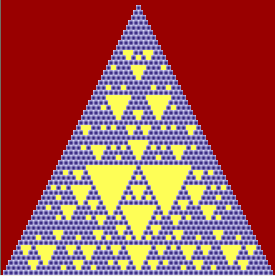 Patrón de Sierpinski, triangulo de Pascal módulo 12