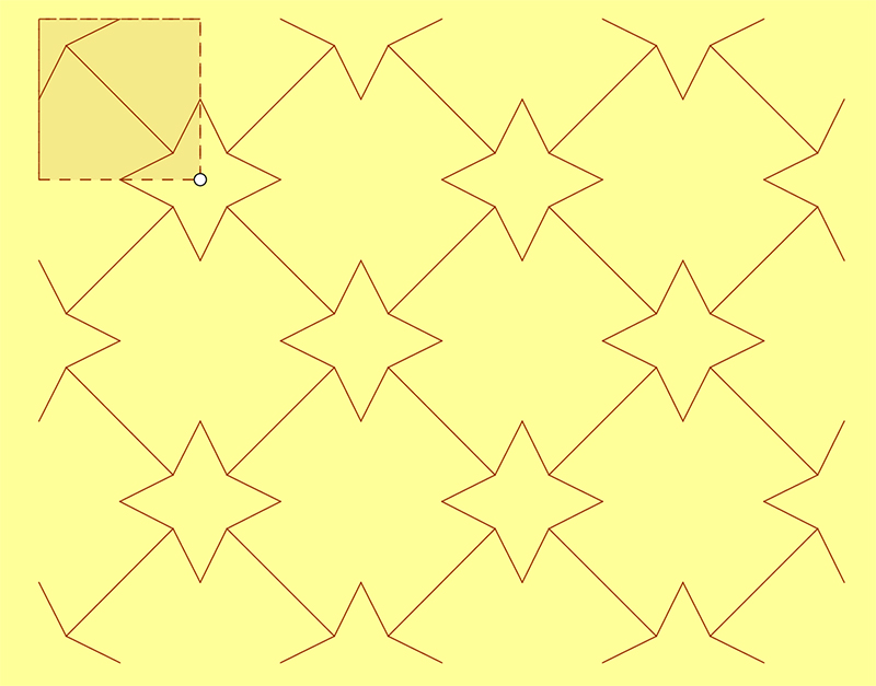 Mosaico construido aplicando simetras al motivo base 11