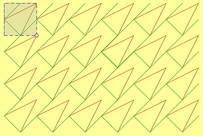 Mosaico formado mediante traslaciones del motivo 20