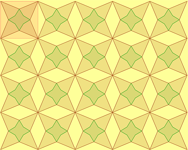 Mosaico formado mediante traslaciones del motivo base 27