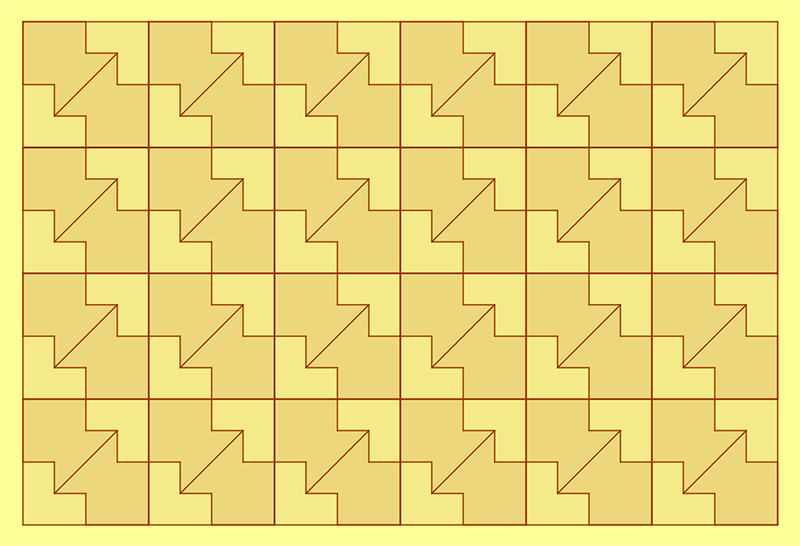 Mosaico con rejilla cuadrada n 5