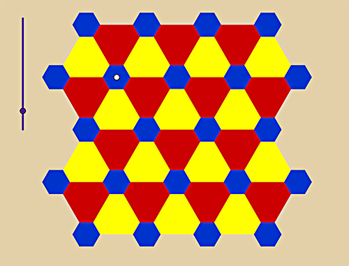 Mosaico formado cortando vrtices en tringulos