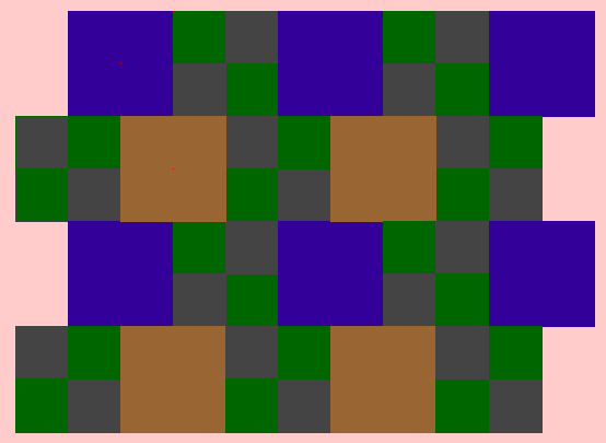 Mosaico con cuadrados de lado en la relación 1 a 2 Mosaico con cuadrados de lado en la relación 1 a 2