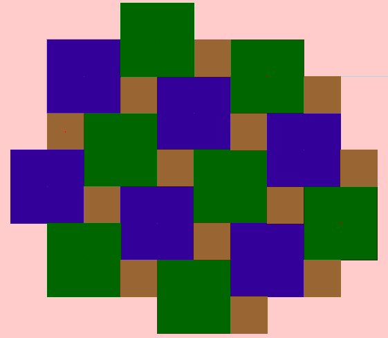 Mosaico con cuadrados de lado en la relación 1 a 2 Mosaico con cuadrados de lado en la relación 1 a 2