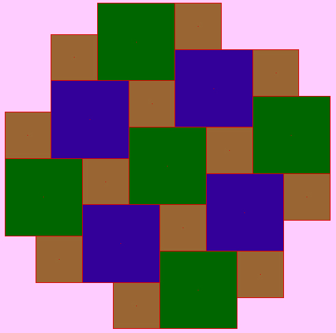 Mosaico con cuadrados de lado en la relación 3 a 5 Mosaico con cuadrados de lado en la relación 3 a 5