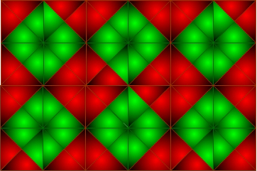 Ejemplo de mosaico del grupo de simetría p4m