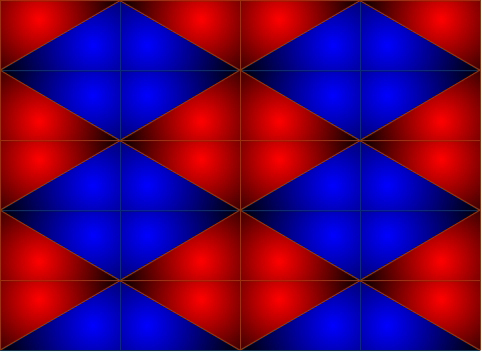 Ejemplo de mosaico del grupo de simetría pmm