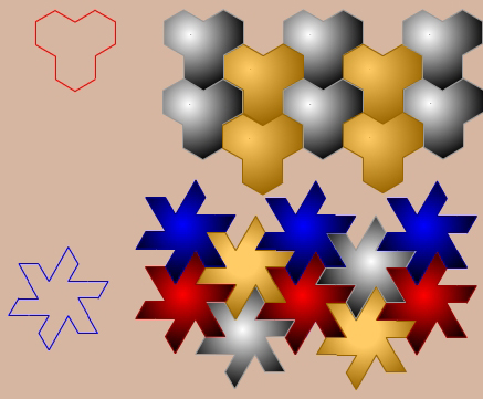 Mosaico deformando hexágonos