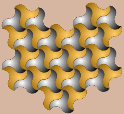 Mosaico deformando hexágonos regulares