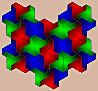 Mosaico de la pajarita recta