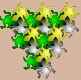 Mosaico con lagartos