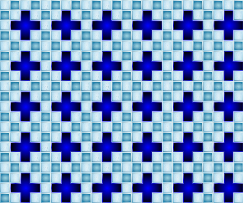 Mosaico regular a base de cuadrados