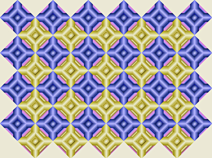 Mosaico regular a base de cuadrados