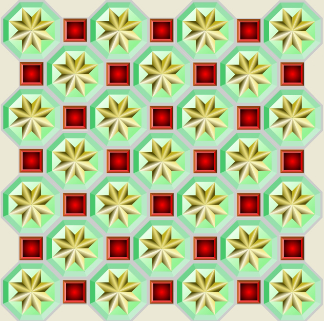 Mosaico semiregular 4,8,4