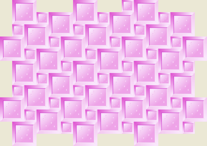 Mosaico formado variando tamaños de los cuadrados