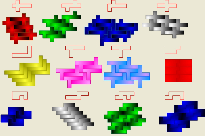 Mosaico formado mediante heptominós