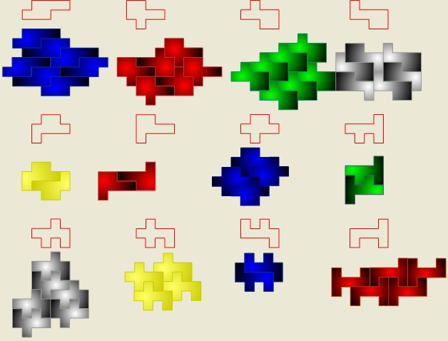 Mosaico formado mediante heptominós