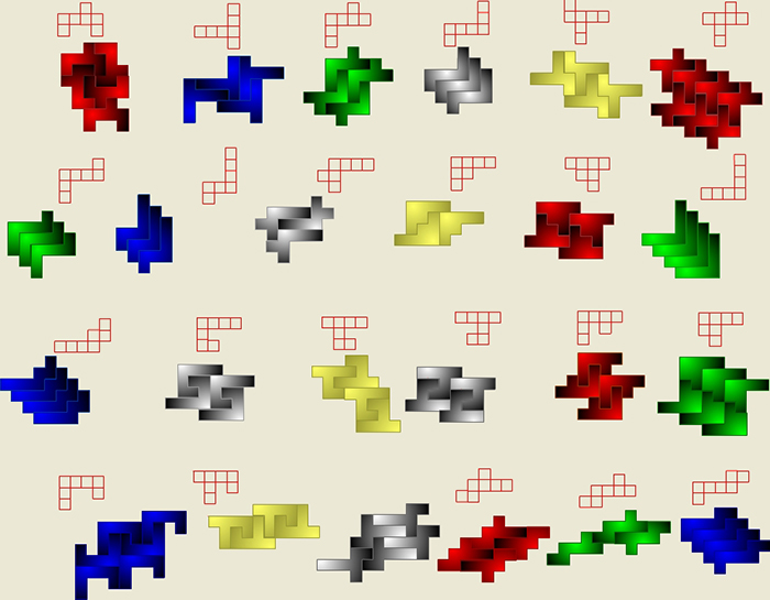 Mosaico formado mediante heptominós