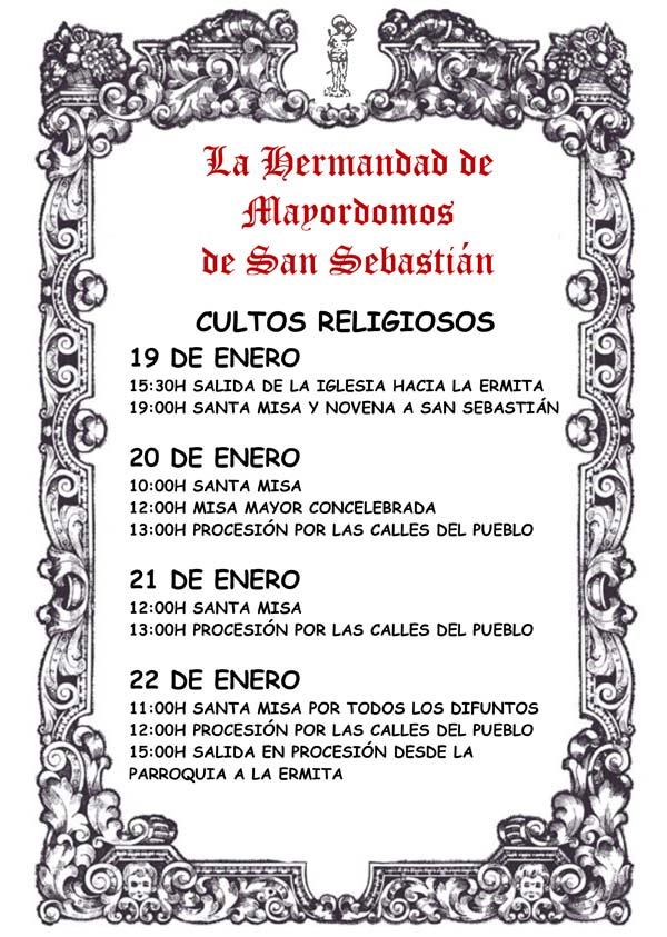 Programa fiestas de San Sebastián 2018 en Malpica de Tajo