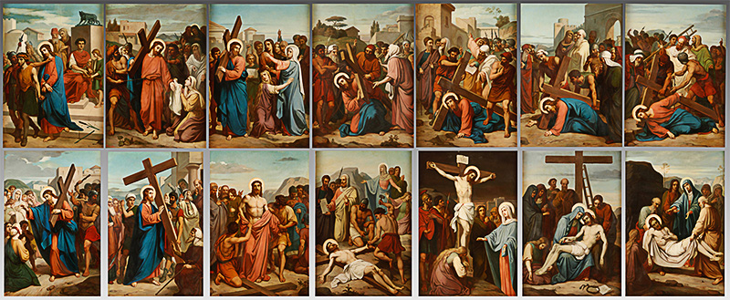Escuela francesa de mediados del siglo XIX. “Via Crucis”. Escuela francesa de mediados del siglo XIX. “Via Crucis”.