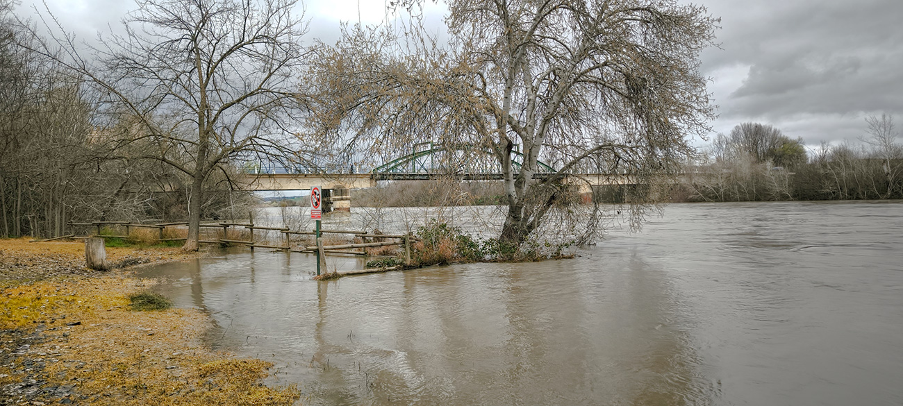 Nivel de las aguas del río Tajo en la fuente de los Tres Caños del 13-03-25 Nivel de las aguas del río Tajo en la fuente de los Tres Caños del 13-03-25
