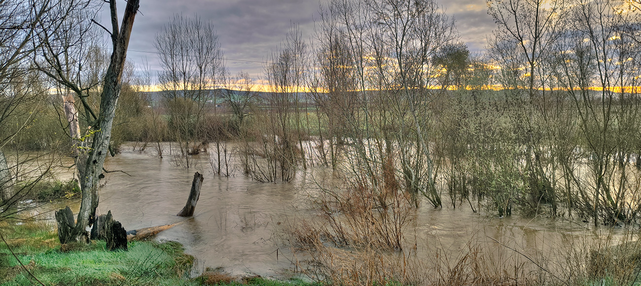 Nivel de las aguas en el puente sobre el arroyo Pusa en marzo de 2025 Nivel de las aguas en el puente sobre el arroyo Pusa en marzo de 2025