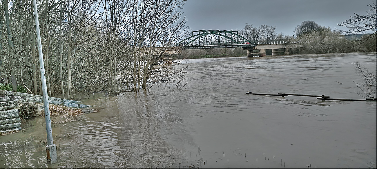 Nivel de las aguas del río Tajo en la fuente de los Tres Caños del 22-03-25 Nivel de las aguas del río Tajo en la fuente de los Tres Caños del 22-03-25