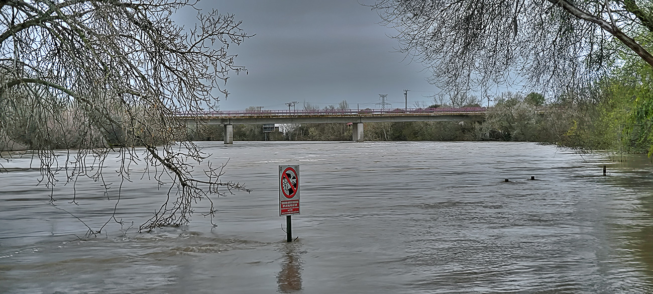 Nivel de las aguas del río Tajo en la fuente de los Tres Caños del 22-03-25 Nivel de las aguas del río Tajo en la fuente de los Tres Caños del 22-03-25
