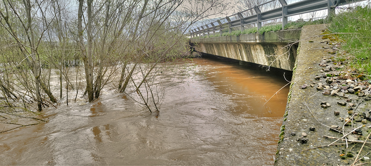Nivel de las aguas del arroyo Pusa el 22 de marzo de 2025 Nivel de las aguas del arroyo Pusa el 22 de marzo de 2025