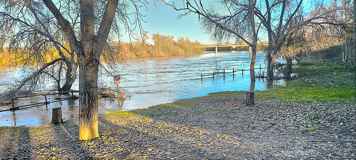 Nivel de las aguas del río Tajo en el paraje de la fuente de los Tres Caños el 8_02_26