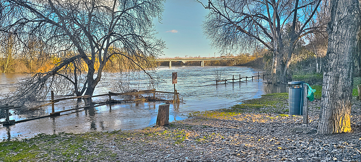 Nivel de las aguas del río Tajo en el paraje de la fuente de los Tres Caños el 8_02_26