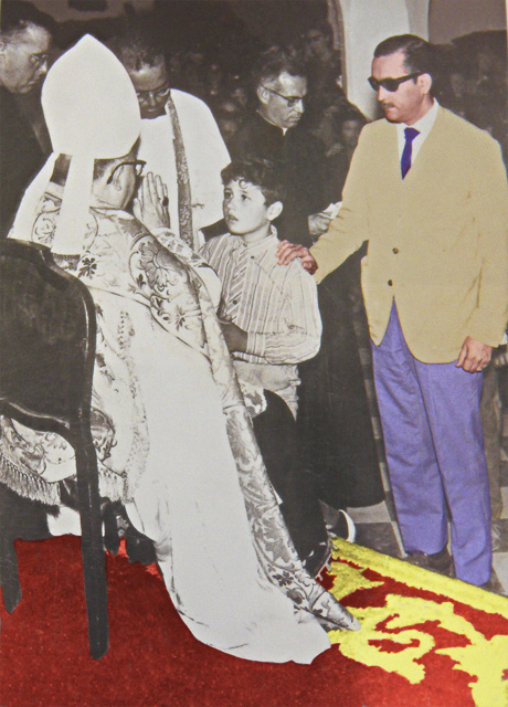 Confirmación de César apadrinado por D. Miguel Ángel Corcuera (1970) 