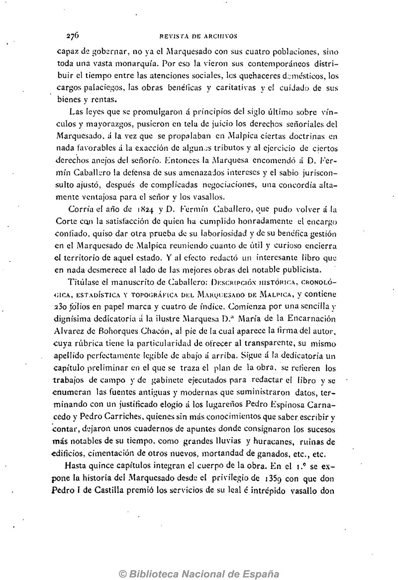 REVISTA DE ARCHIVOS, BIBLIOTECAS Y MUSEOS, AÑO VII.—ABRIL DE 1903.—Num. 4, NA OBRA INÉDITA DE D. FERMÍN CABALLERO REVISTA DE ARCHIVOS, BIBLIOTECAS Y MUSEOS, AÑO VII.—ABRIL DE 1903.—Num. 4, NA OBRA INÉDITA DE D. FERMÍN CABALLERO
