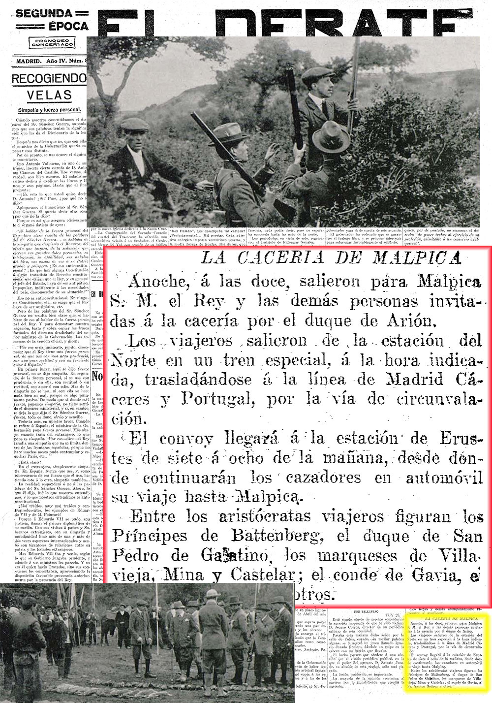 La Época 26-12-1915, página 2. Otra cacería regia La Época 26-12-1915, página 2. Otra cacería regia
