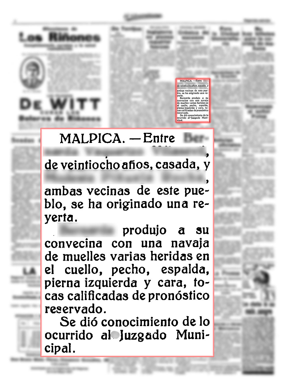 Cruz de navajas en Malpica.El Castellano-07 de 1927 Cruz de navajas en Malpica.El Castellano-07 de 1927
