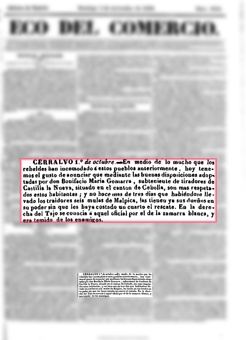 Crónica de la 1ª guerra carlista en los alrededores de Malpica Crónica de la 1ª guerra carlista en los alrededores de Malpica