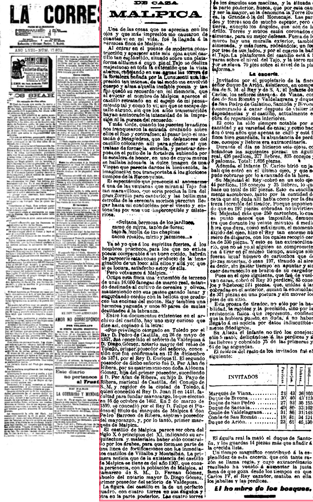 Cacería regia en Malpica (1907) Cacería regia en Malpica (1907)