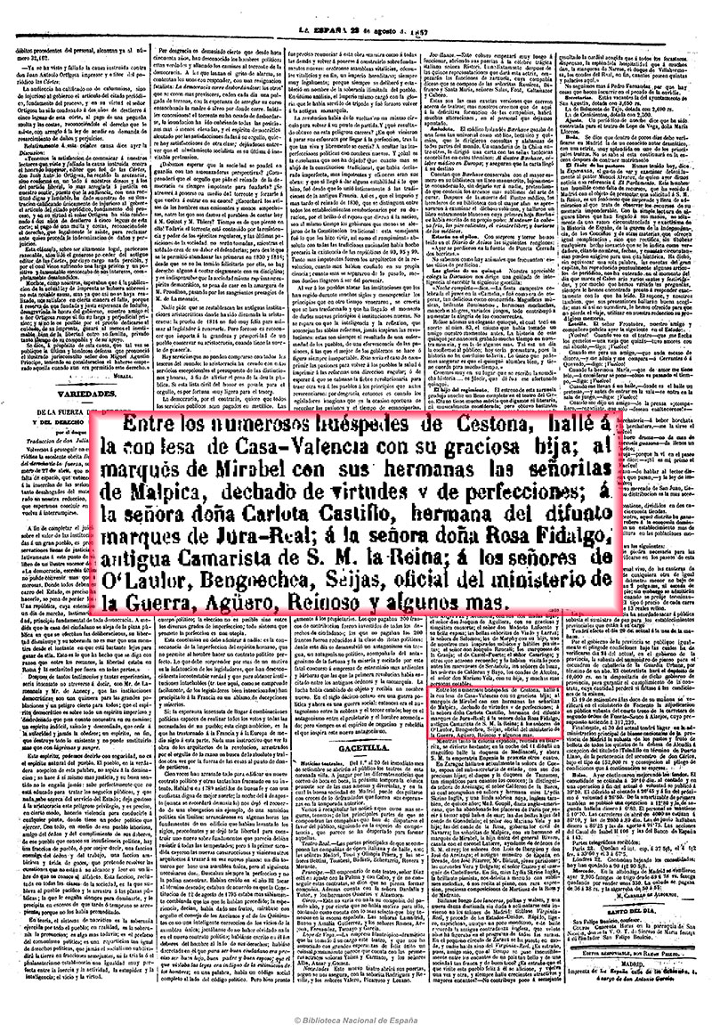 La España 23-8-857, página 4. Veraneando en el balneario de Cestona La España 23-8-857, página 4. Veraneando en el balneario de Cestona