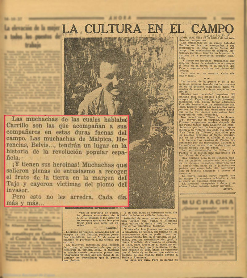 La cultura en el campo- AHORA, (16/10/37) La cultura en el campo- AHORA, (16/10/37)