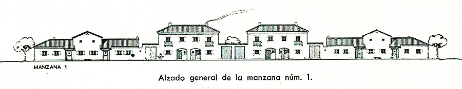Boceto de la manzana 1 paralelas a la carretera de San Martín de Pusa, 1944 Boceto de la manzana 1 paralelas a la carretera de San Martín de Pusa, 1944
