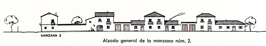 Boceto de la manzana 2 paralelas a la carretera de San Martín de Pusa, 1944 Boceto de la manzana 2 paralelas a la carretera de San Martín de Pusa, 1944