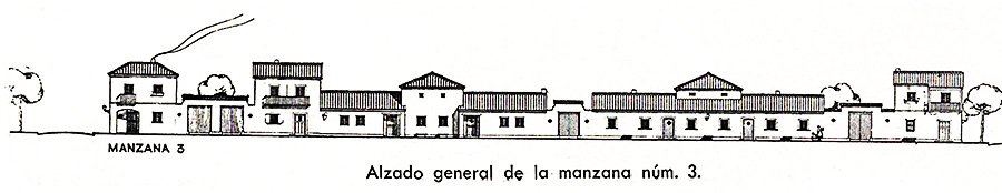 Boceto de la manzana 3 paralelas a la carretera de San Martín de Pusa, 1944 Boceto de la manzana 3 paralelas a la carretera de San Martín de Pusa, 1944