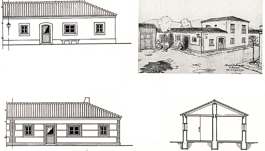 Boceto de las casas tipo IV, variante de las de tipo I Boceto de las casas tipo IV, variante de las de tipo I