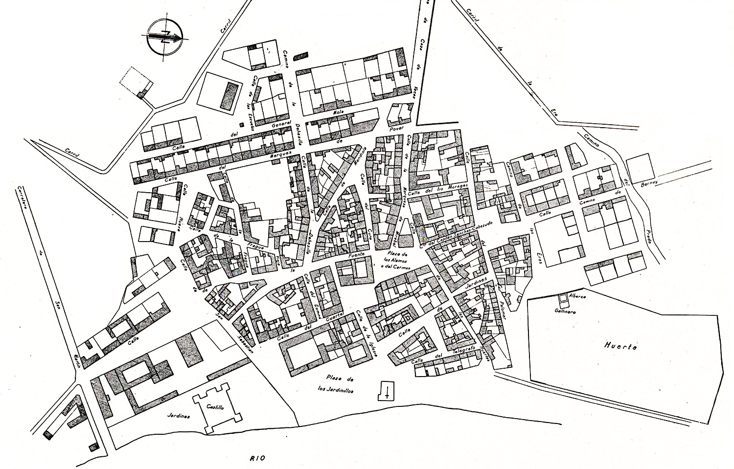 Plano de Malpica de Tajo en 1944